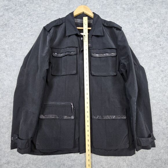 Calvin Klein Black Size L Chore Jacket/Coat Parka With 4 Front Pockets SPLOTCHES - Picture 12 of 16
